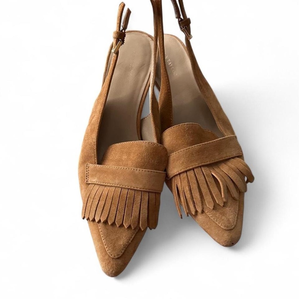 Ann Taylor suede slingback heels